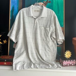 Penmans Light Gray Checkered Polo Shirt XL